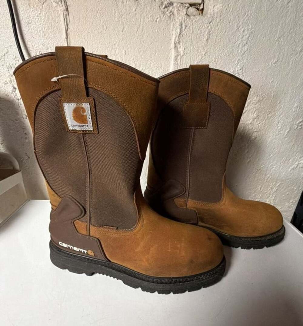 Carhartt Ironwood Waterproof 11-Inch Wellington Work Boots Brown steel toe
